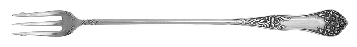 Flower (Silverplate, 1906) Long Handle Pickle/Olive Fork by International Silver-1