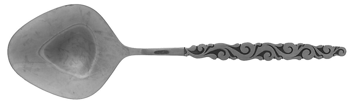 Florentine Scroll (Stainless) Solid Smooth Casserole Spoon by International Silver-1
