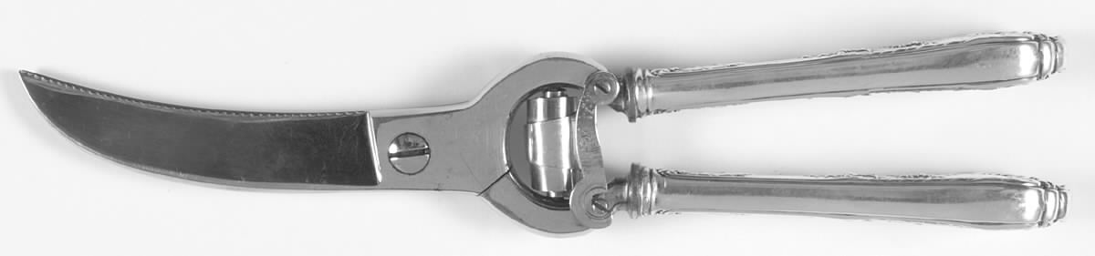Fontaine (Sterling, 1924, No Monograms) Poultry Shears with Stainless Blades by International Silver-1