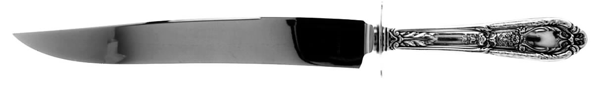 Fontaine (Sterling, 1924, No Monograms) Large Stainless Blade Roast Carving Knife by International Silver-1