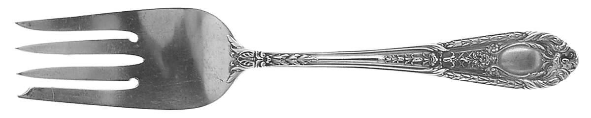 Fontaine (Sterling, 1924, No Monograms) Small Solid Cold Meat Serving Fork by International Silver-1