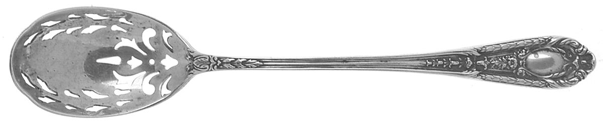 Fontaine (Sterling, 1924, No Monograms) Pierced Bowl Short Handle Olive Spoon by International Silver-1
