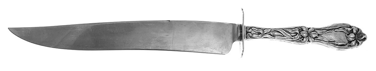 Frontenac (Sterling, 1903) Large Stainless Blade Roast Carving Knife by International Silver-1