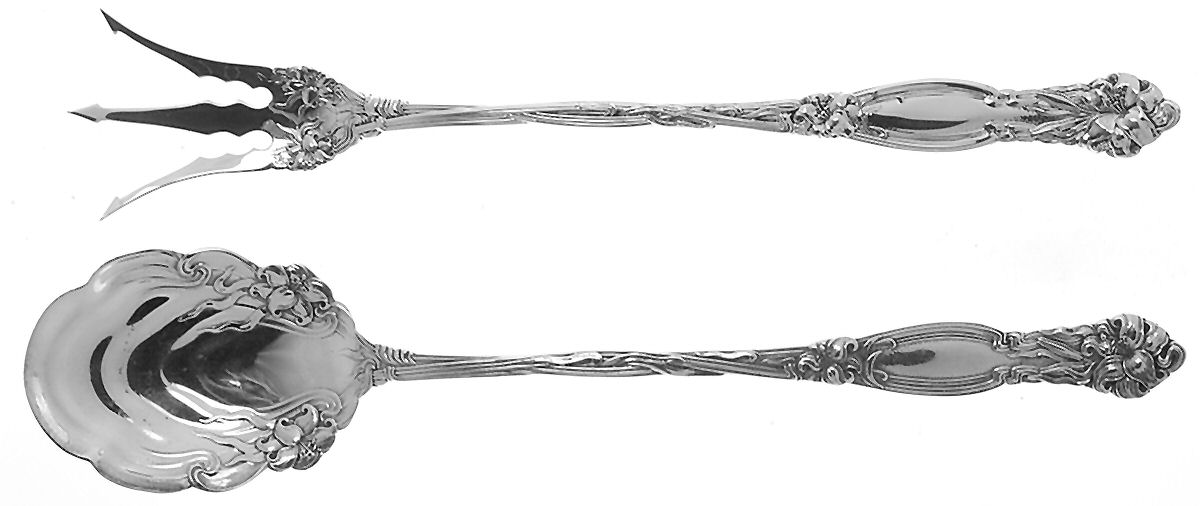 Frontenac (Sterling, 1903) 2 Pc Large Lettuce Serving Set by International Silver-1