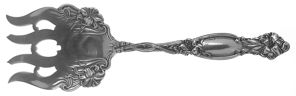 Frontenac (Sterling, 1903) Large Solid Fish Serving Fork by International Silver-1