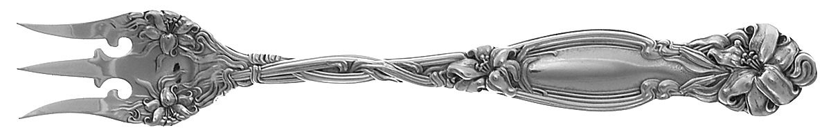 Frontenac (Sterling, 1903) Short Handle Pickle/Olive Fork by International Silver-1