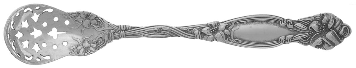 Frontenac (Sterling, 1903) Pierced Bowl Short Handle Olive Spoon by International Silver-1