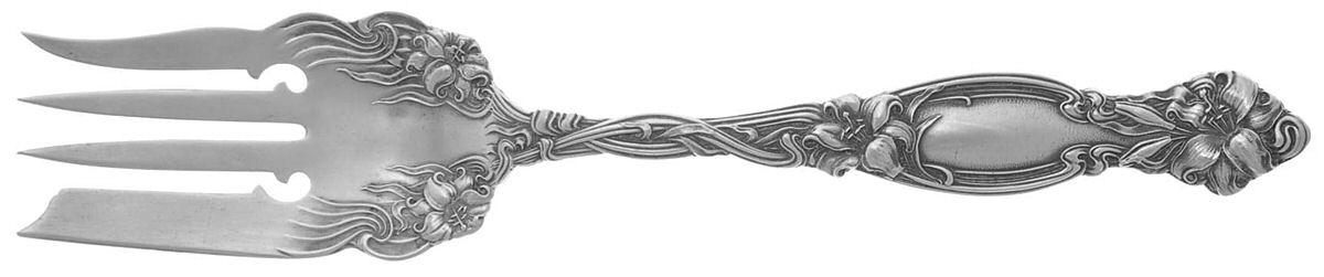 Frontenac (Sterling, 1903) Large Solid Cold Meat Serving Fork by International Silver-1