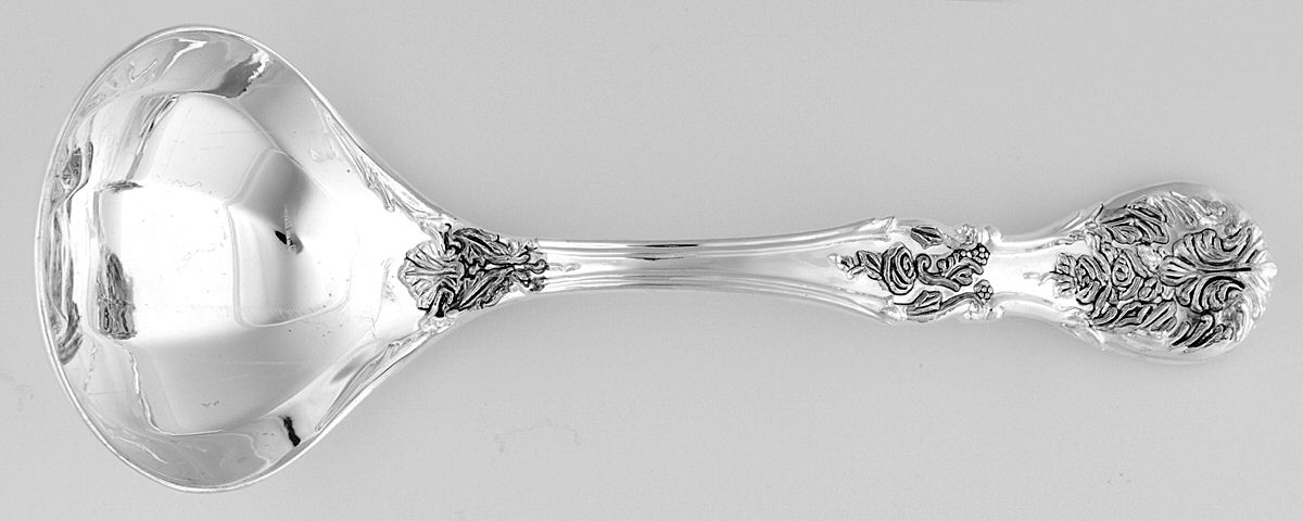 French Rose (Silverplate) Solid Gravy Ladle by International Silver-1