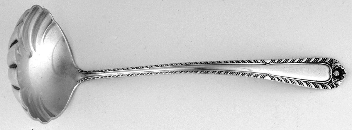 Gadroon (Sterling, 1933) Solid Piece Cream Ladle by International Silver-1
