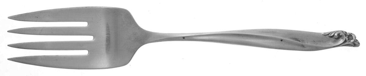 Gaiety (Silverplate, 1961) Medium Solid Cold Meat Serving Fork by International Silver-1