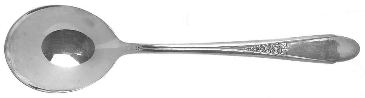 Gardenia (Silverplate, 1941) Round Bowl Soup Spoon (Gumbo) by International Silver-1
