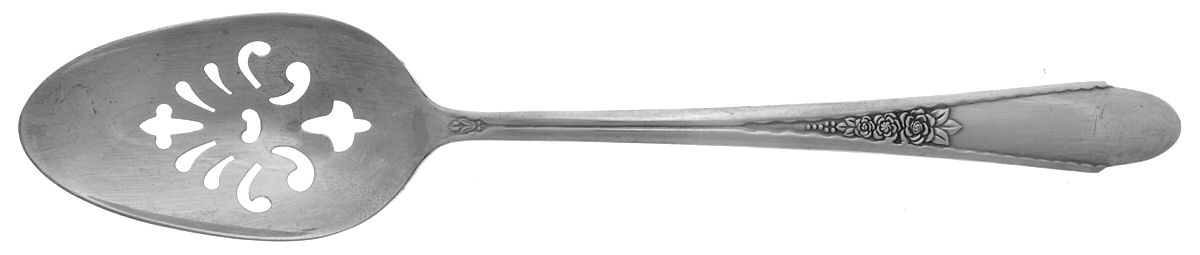 Gardenia (Silverplate, 1941) Pierced Tablespoon (Serving Spoon) by International Silver-1