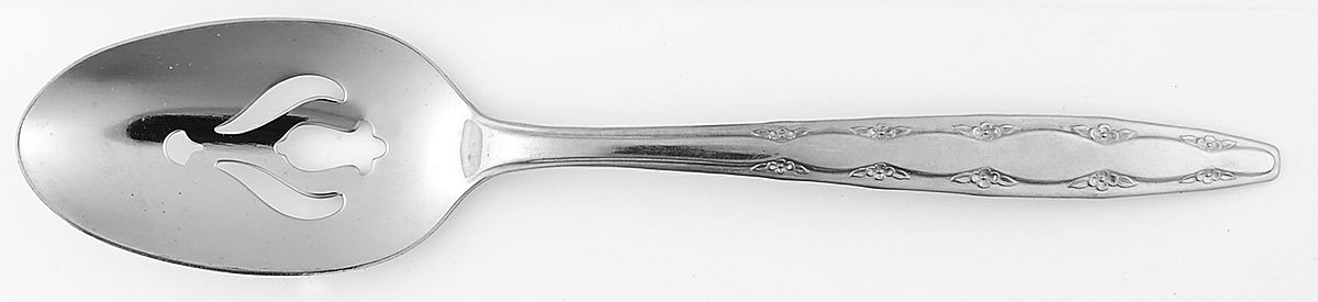 Gardenia (Stainless) Pierced Tablespoon (Serving Spoon) by International Silver-1