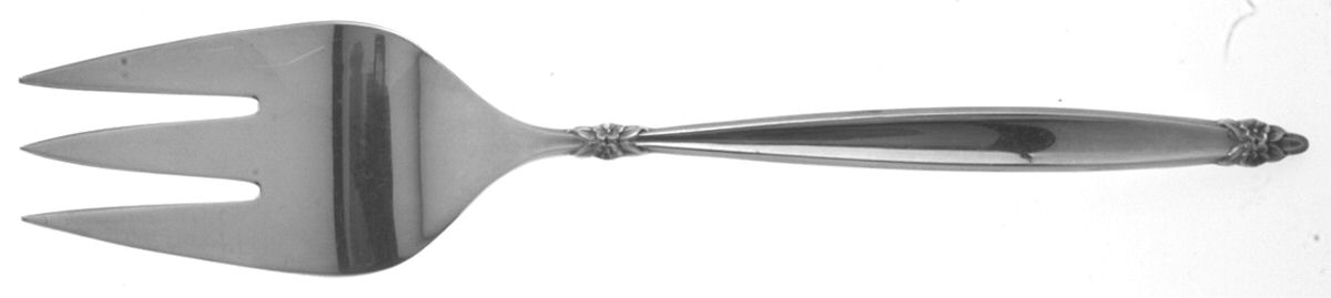 Garland (Silverplate, 1965) Large Solid Cold Meat Serving Fork by International Silver-1