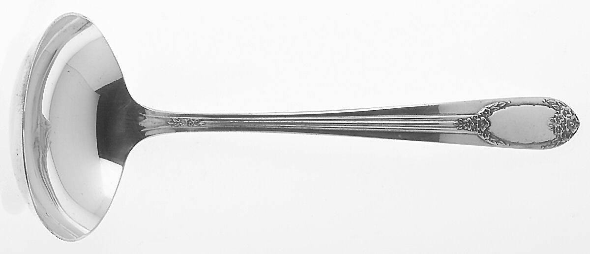 Garland-Rapture (Silverplat 1937) Solid Gravy Ladle by International Silver-1