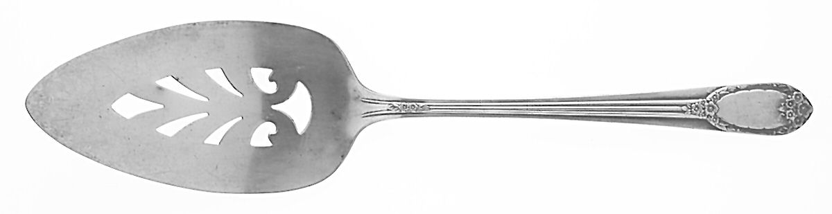 Garland-Rapture (Silverplat 1937) Solid Pierced Pie Server by International Silver-1