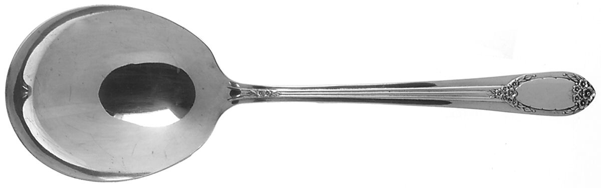 Garland-Rapture (Silverplat 1937) Solid Smooth Casserole Spoon by International Silver-1