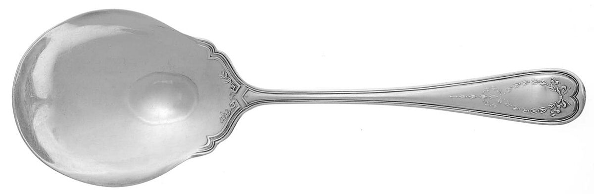 Garrick (Silverplate, 1908) Solid Smooth Berry/Casserole Spoon by International Silver-1
