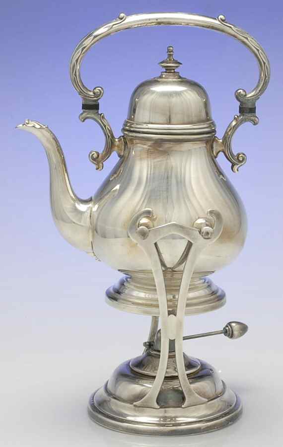 Georgian Castle (Silverplate, Hollowware) Kettle, Stand & Burner by International Silver-1