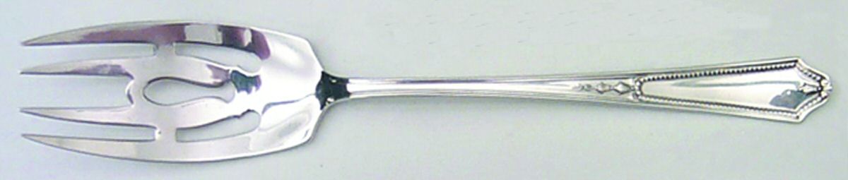 Georgian Maid (Sterling, 1923) Medium Solid Cold Meat Serving Fork by International Silver-1