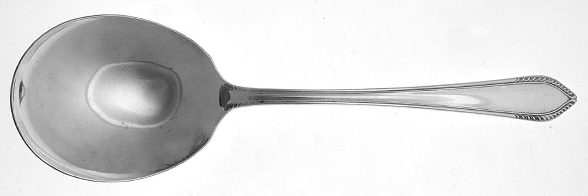 Georgic (Silverplate, 1938) Solid Smooth Casserole Spoon by International Silver-1