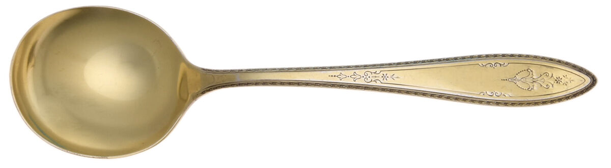Golden Argosy (Gold Electroplate) Round Bowl Soup Spoon (Gumbo) by International Silver-1