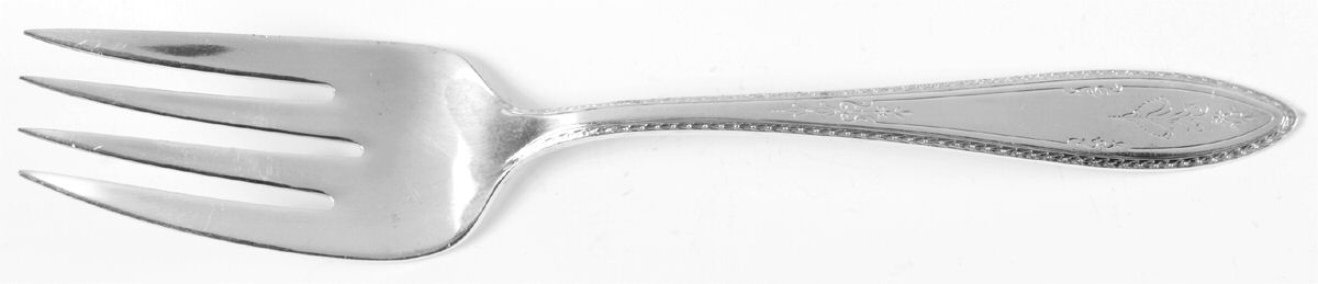 Golden Argosy (Gold Electroplate) Large Solid Cold Meat Serving Fork by International Silver-1