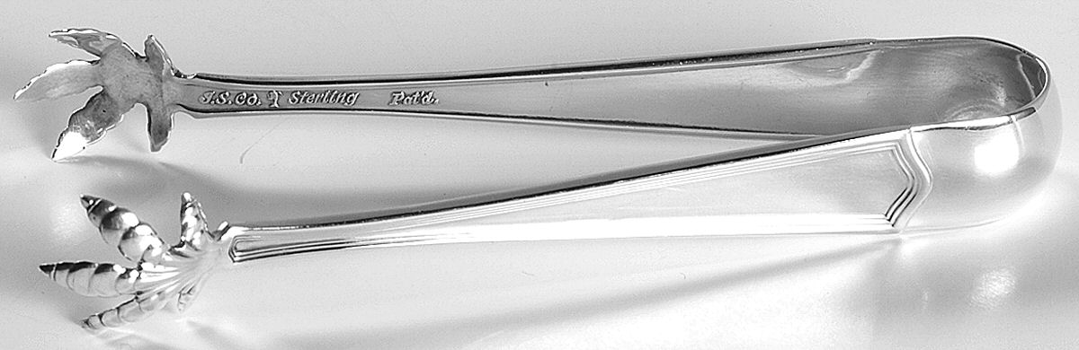 Governor Bradford (Sterling, 1913) Small Sugar Tongs by International Silver-1