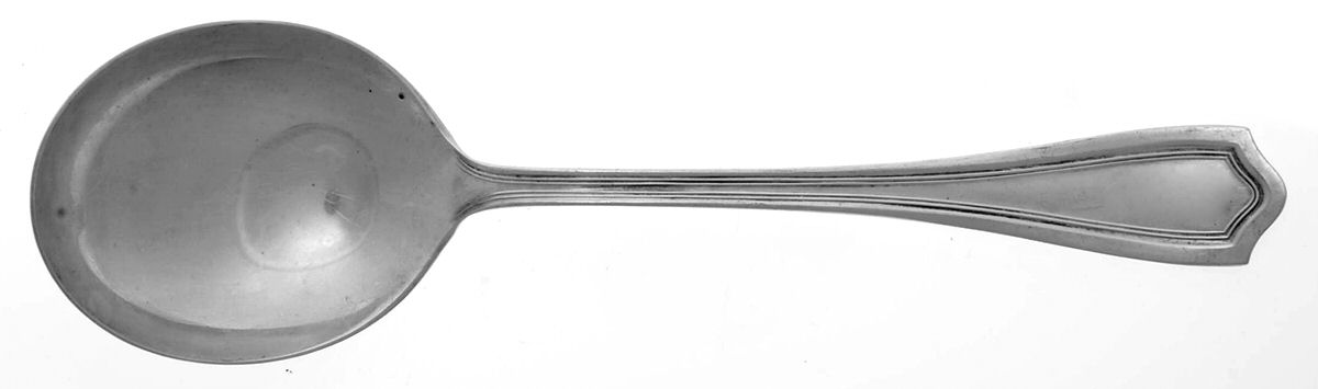 Governor Bradford (Sterling, 1913) Round Bowl Soup Spoon (Gumbo) by International Silver-1