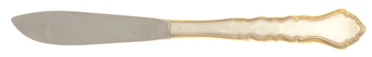 Golden Centennial (Silverplate, 1972) Modern Hollow Butter Spreader (Stainless) by International Silver-1