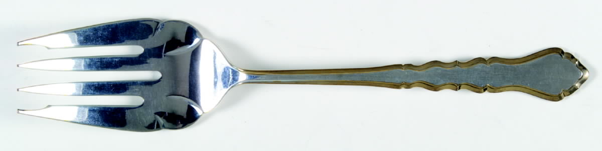 Golden Centennial (Silverplate, 1972) Large Solid Cold Meat Serving Fork by International Silver-1