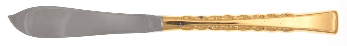 Golden Camille (Gold Electroplate, 1980) Hollow Handle Master Butter Knife by International Silver-1