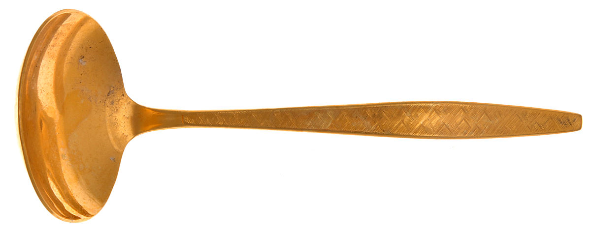 Golden Carino (Gold Electroplate) Solid Gravy Ladle by International Silver-1
