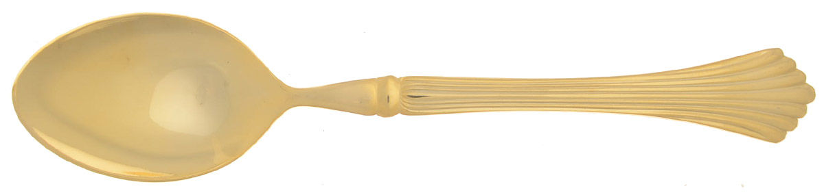 Gold Cascade (Gold Electroplate) Oval Place Soup Spoon by International Silver-1
