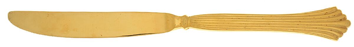 Gold Cascade (Gold Electroplate) New French Solid Knife by International Silver-1