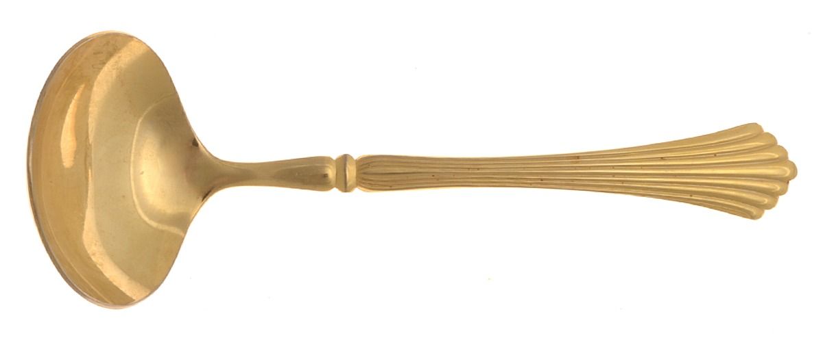Gold Cascade (Gold Electroplate) Solid Gravy Ladle by International Silver-1