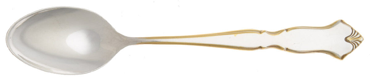 Golden Chadwick (Silverplate, Gold Accent, 1975) Demitasse Spoon by International Silver-1