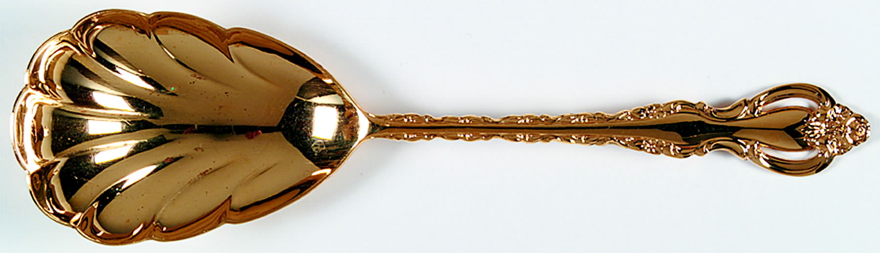 Golden Countess (Gold Electroplate, 1978) Solid Shell Casserole Spoon by International Silver-1