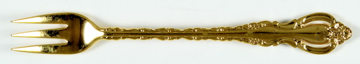 Golden Countess (Gold Electroplate, 1978) Cocktail/Seafood Fork by International Silver-1