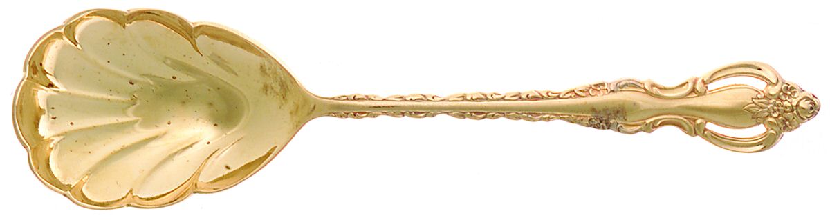 Golden Countess (Gold Electroplate, 1978) Sugar Shell Spoon by International Silver-1