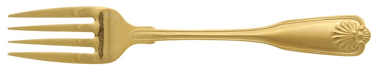 Gold Coquille (Electroplate) Individual Salad Fork by International Silver-1