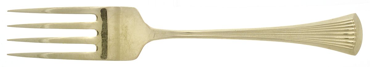 Golden Creation (Gold Electroplate, 1984) Large Solid Cold Meat Serving Fork by International Silver-1