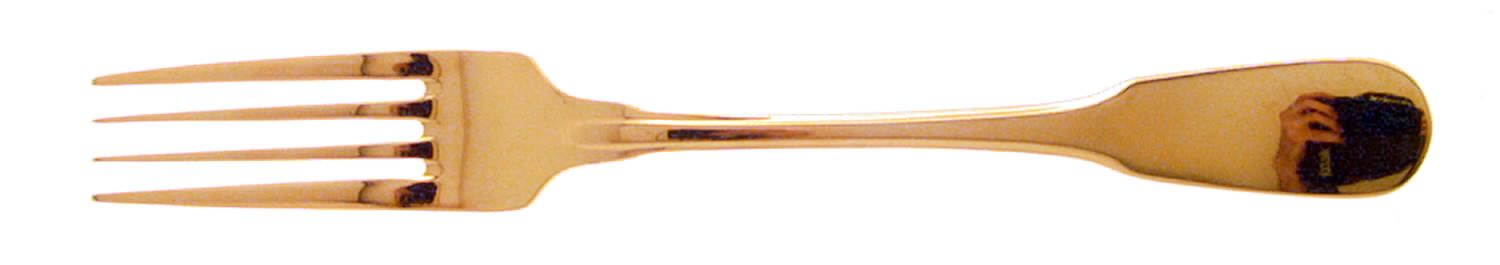 Golden Copley Square (Gold Electroplate) Fork by International Silver-1