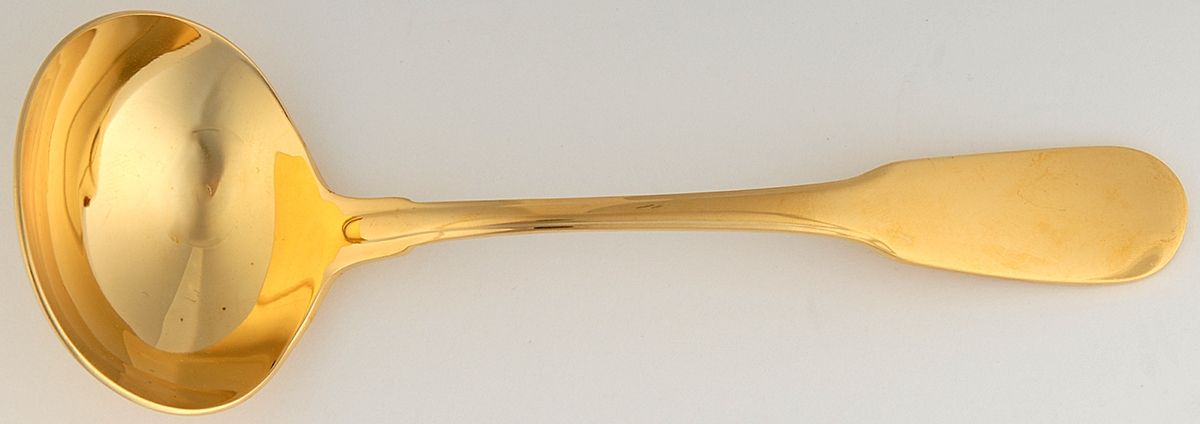 Golden Copley Square (Gold Electroplate) Solid Gravy Ladle by International Silver-1