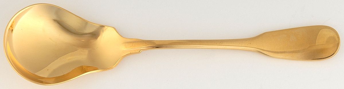 Golden Copley Square (Gold Electroplate) Sugar Shell Spoon by International Silver-1