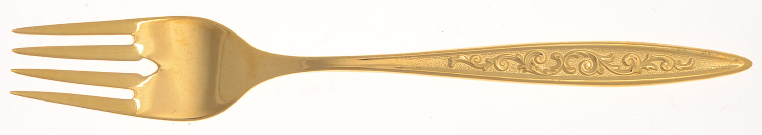 Golden Esperanto (Gold Electroplate) Individual Salad Fork by International Silver-1
