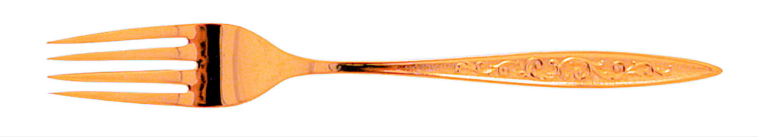 Golden Esperanto (Gold Electroplate) Fork by International Silver-1