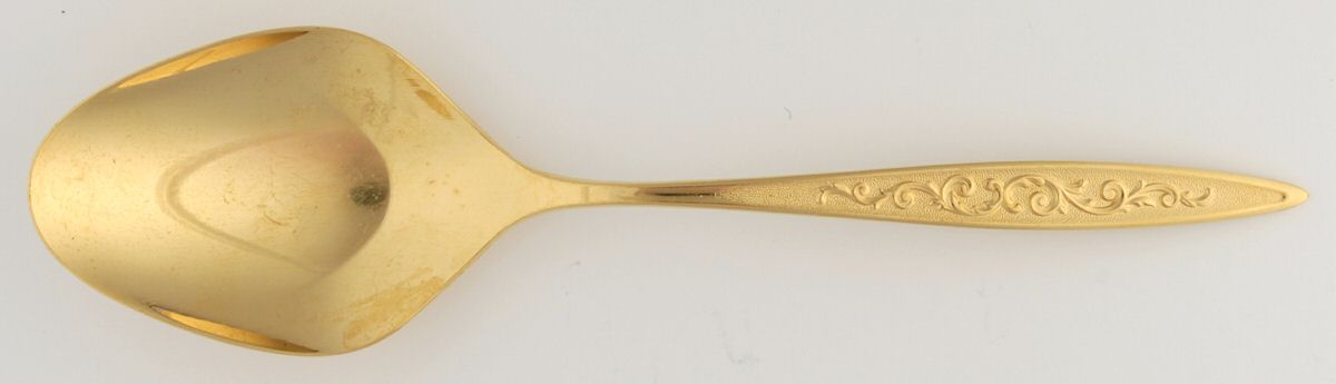 Golden Esperanto (Gold Electroplate) Solid Smooth Casserole Spoon by International Silver-1