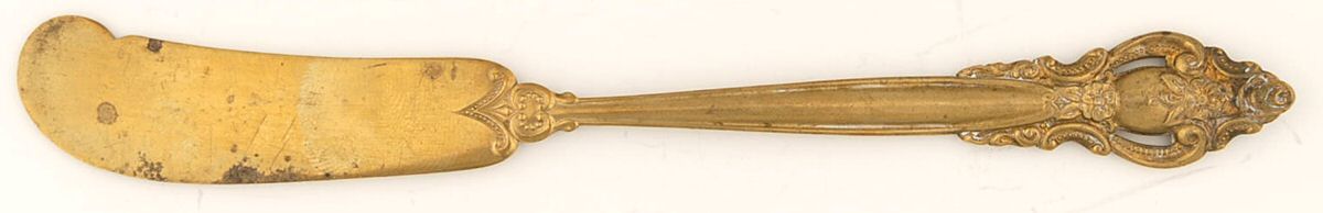 Golden Empress (Gold Electroplate, Newer) Flat Handle Butter Spreader by International Silver-1